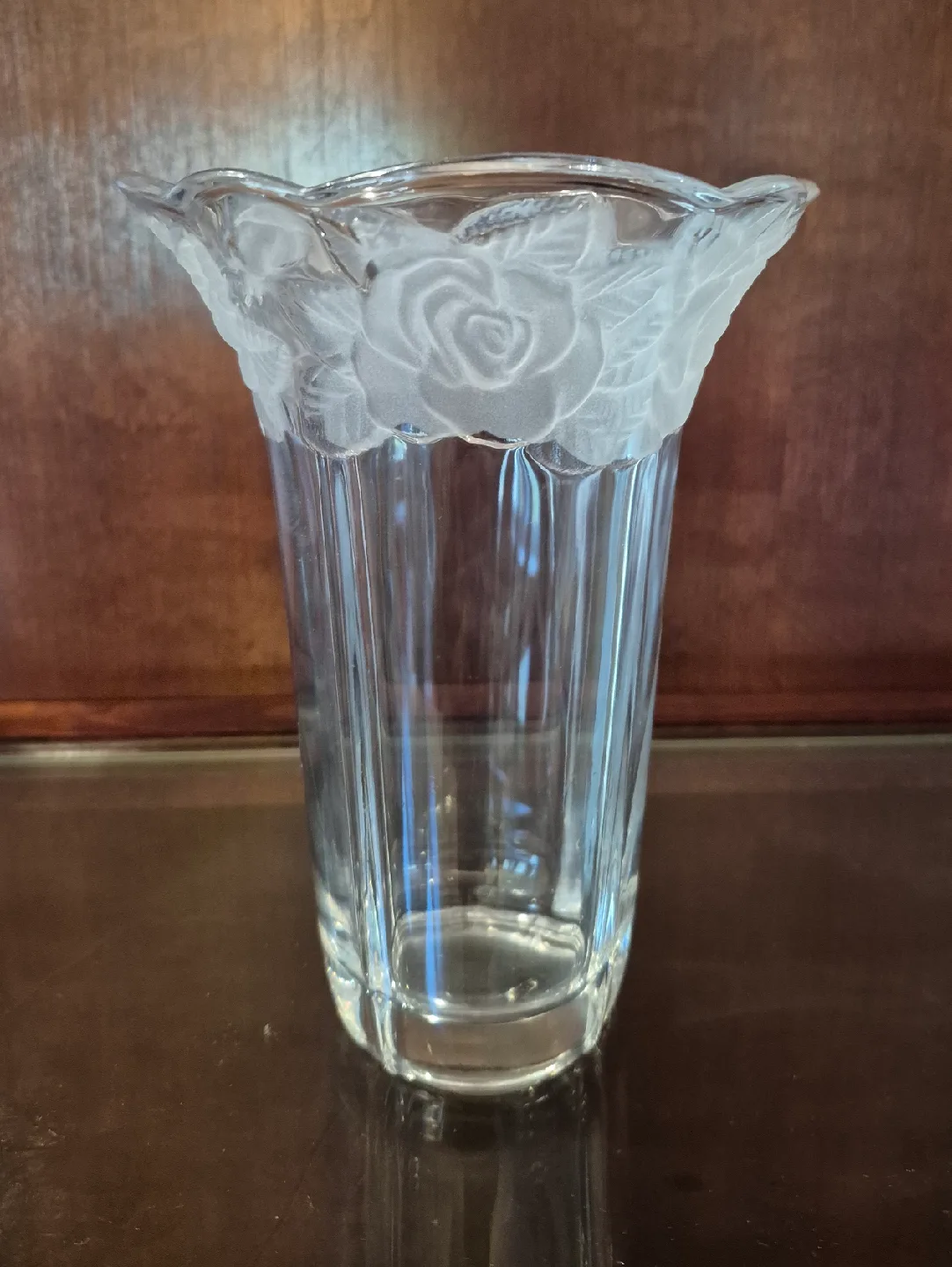 Mikasa Studio Nova - Embossed Roses - Glass Vase thumbnail