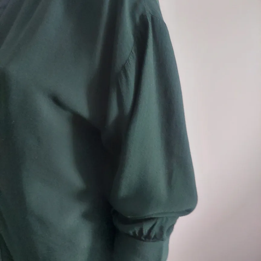 Green Blouse with Unique Button Medium image indicator(8)