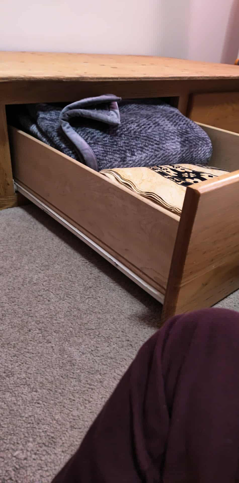Wooden Bed Frame with Storage Drawers - photo 2