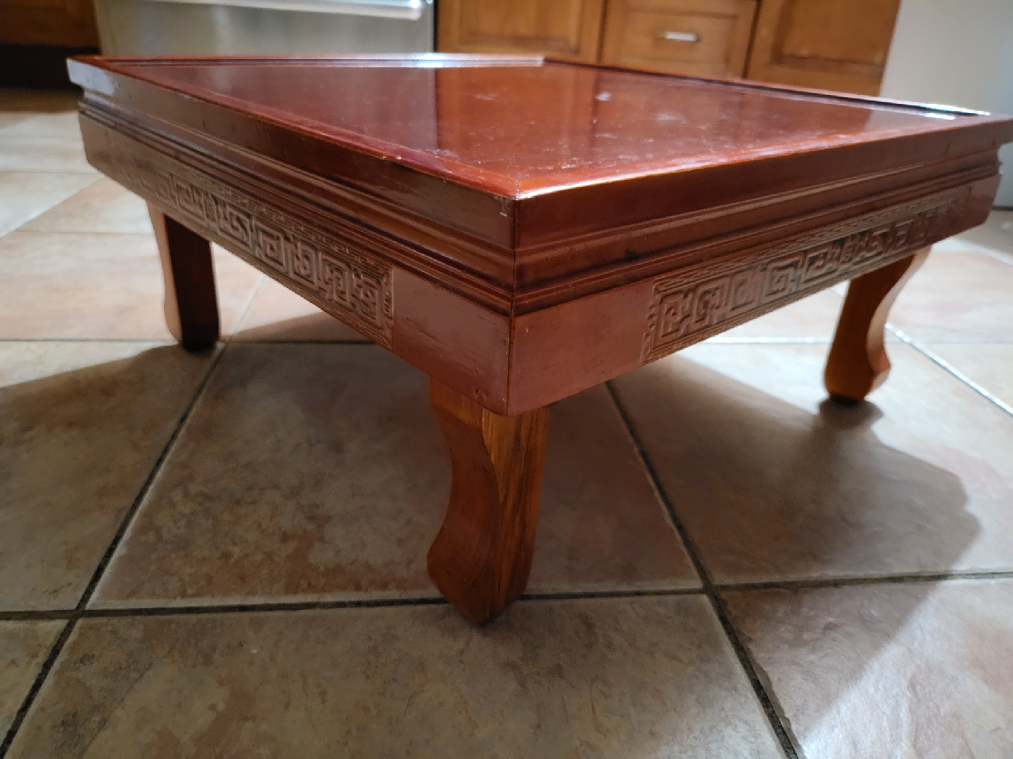 table mini red wood - photo 2