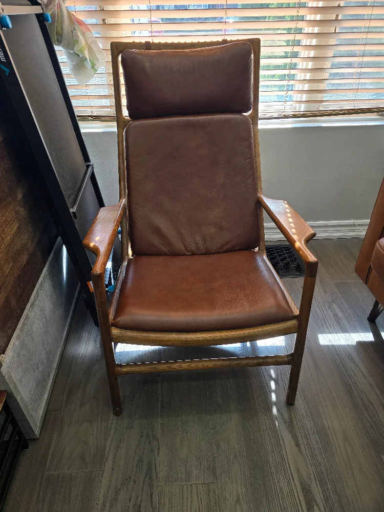 Natuzzi Editions Brown Leather Chair image indicator(3)