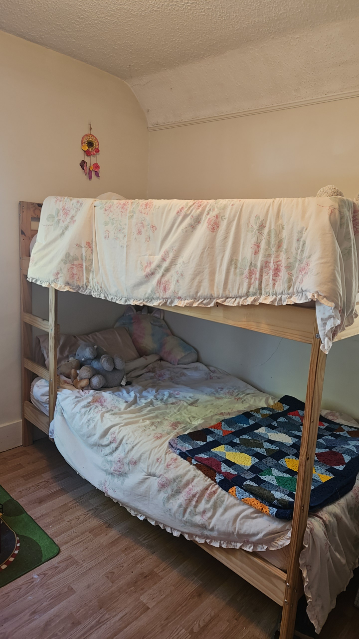 Wooden Bunk Bed with Stairs