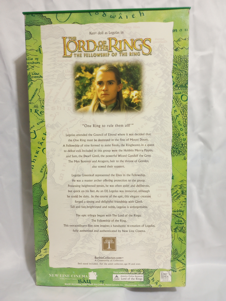 Lord of the Rings Legolas Barbie Collector Doll - photo 3