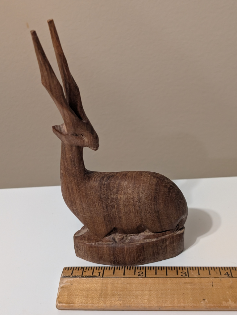 Wooden Gazelle Figurine - photo 2