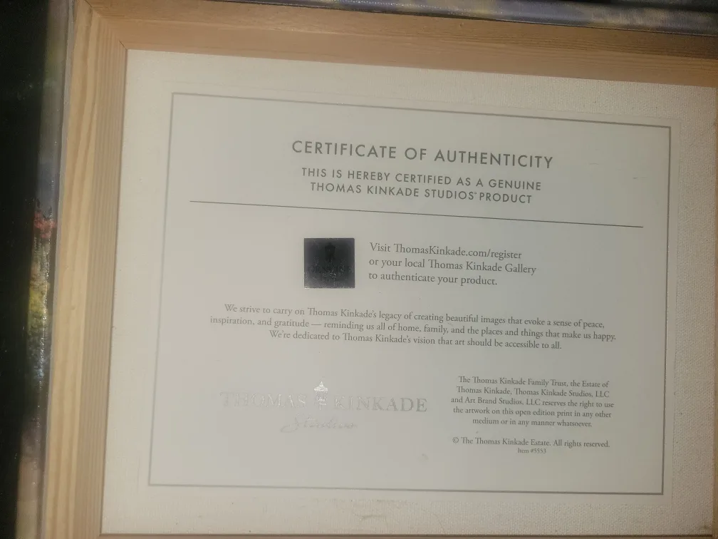 Thomas Kinkade Beauty & The Beast Canvas and Rose image indicator(2)