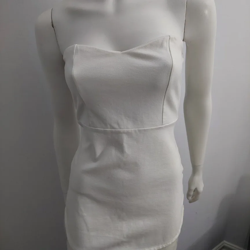 White Strapless Mini Dress image indicator(4)