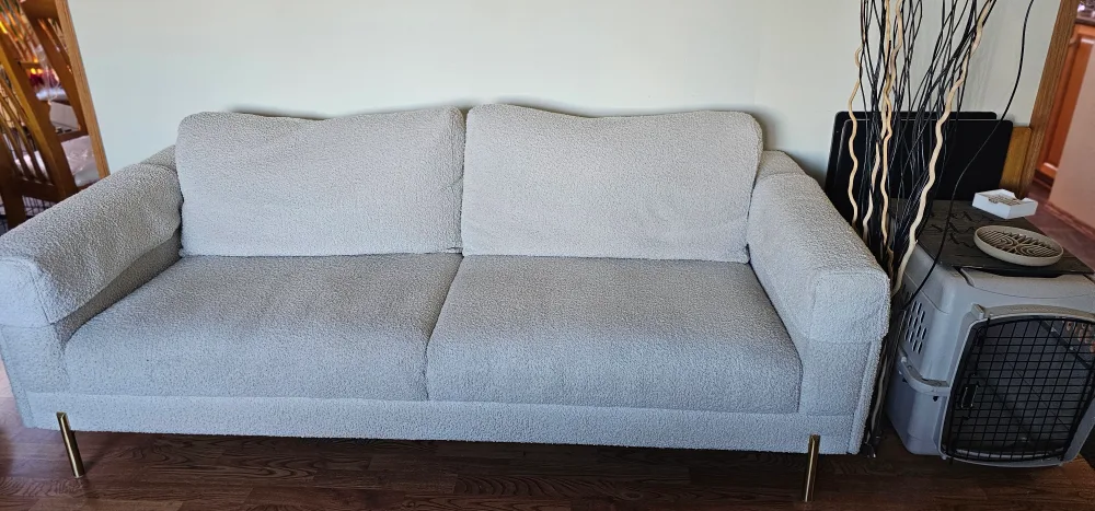 Boucle Fabric Sofa - Cream image indicator(2)