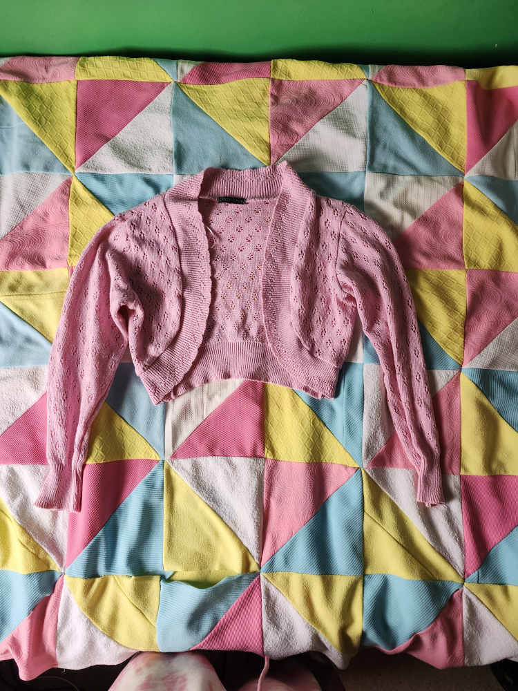 pink knit bolero by Crazy Class