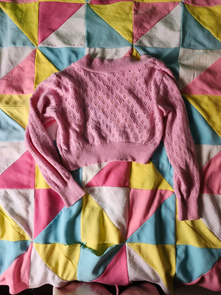 pink knit bolero by Crazy Class image indicator(2)