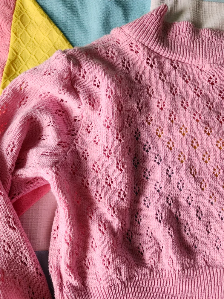 pink knit bolero by Crazy Class image indicator(4)