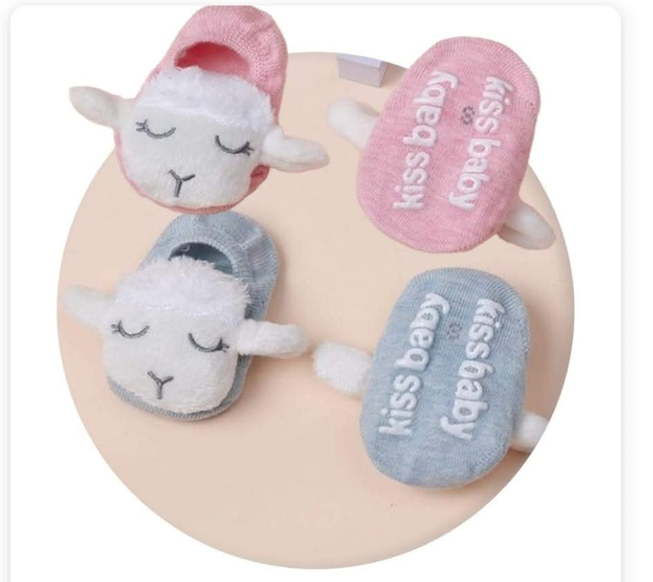 Kiss Baby Lamb Socks - Pink and Blue