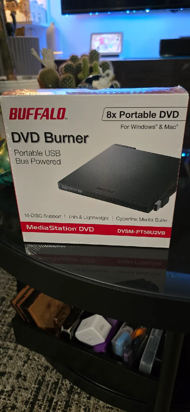 BNIB Buffalo MediaStation 8x Portable DVD Burner thumbnail