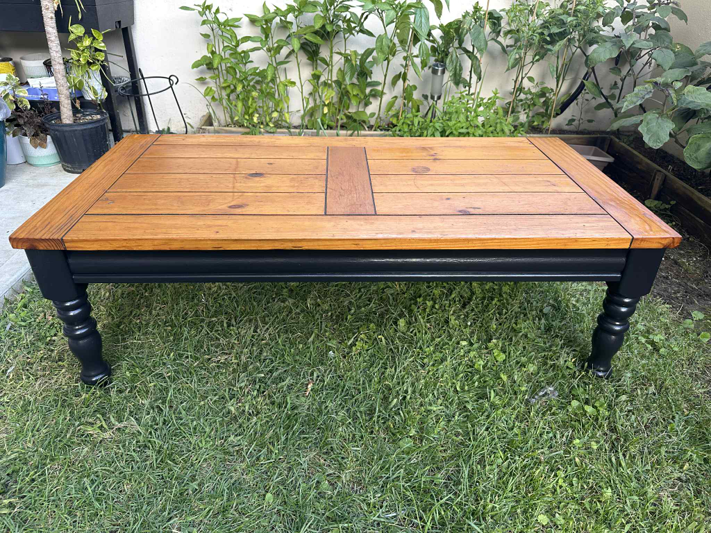 Wood Coffee Table - Black and Brown - photo 2