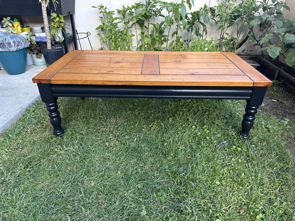 Wood Coffee Table - Black and Brown - photo 3