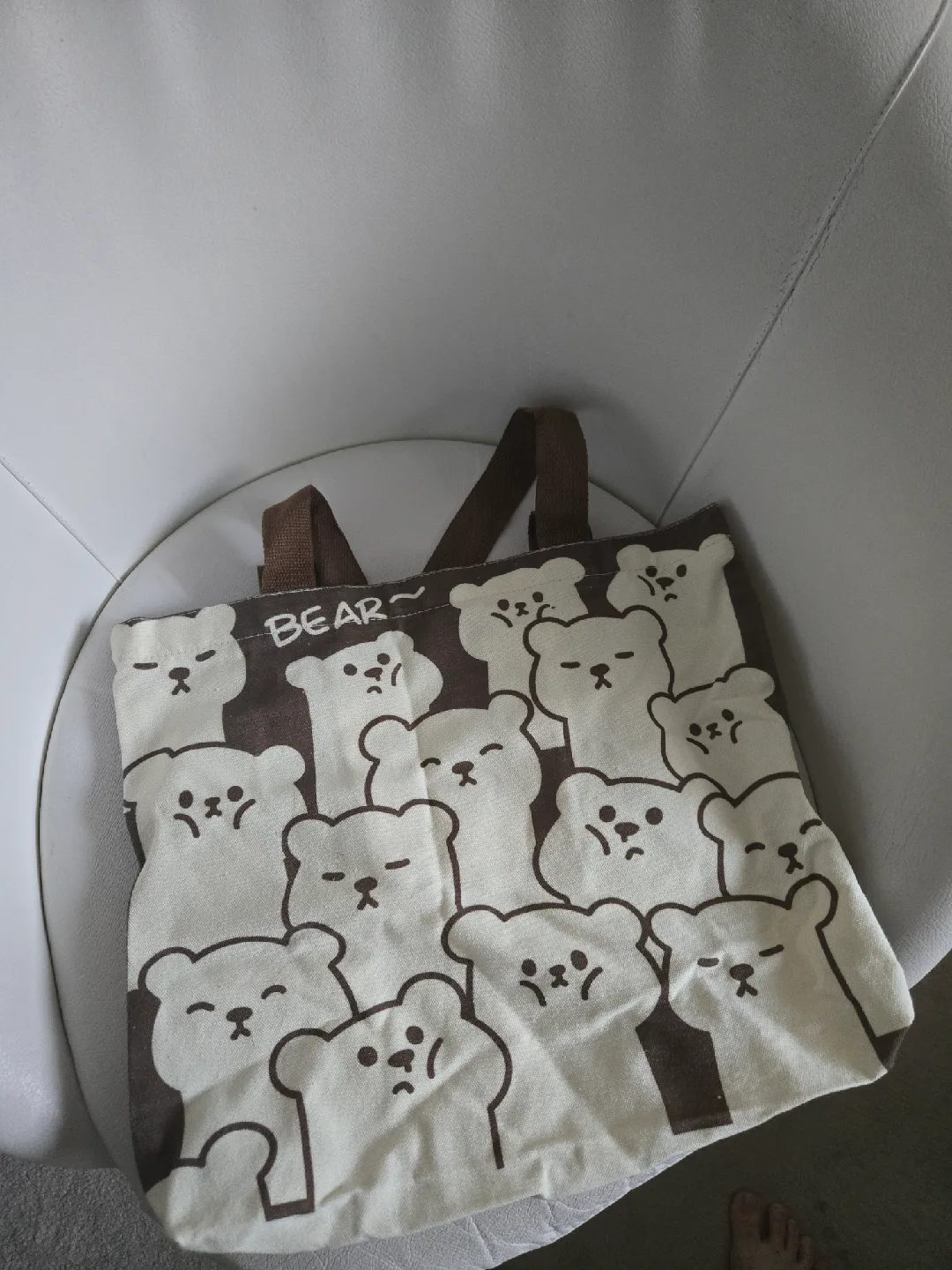 Cute Bear Print Tote Bag thumbnail