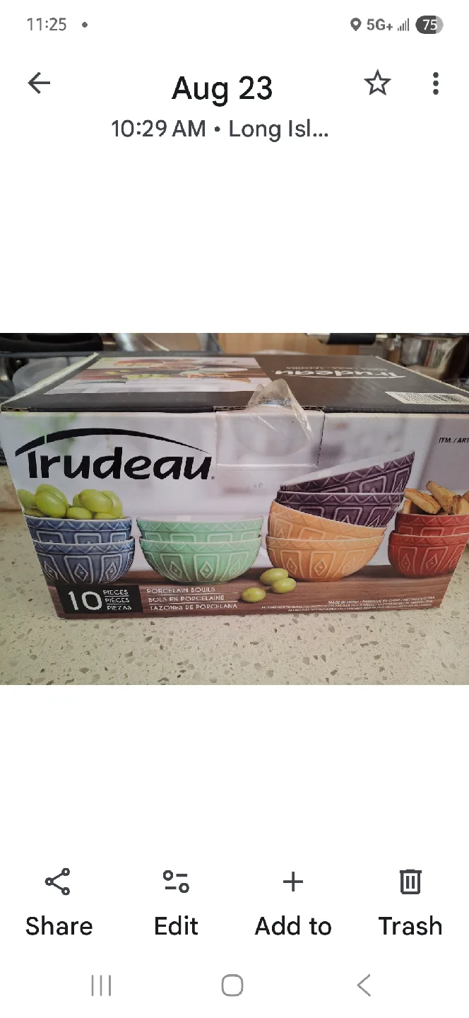 Trudeau Porcelain Bowls - 10 Piece Set thumbnail