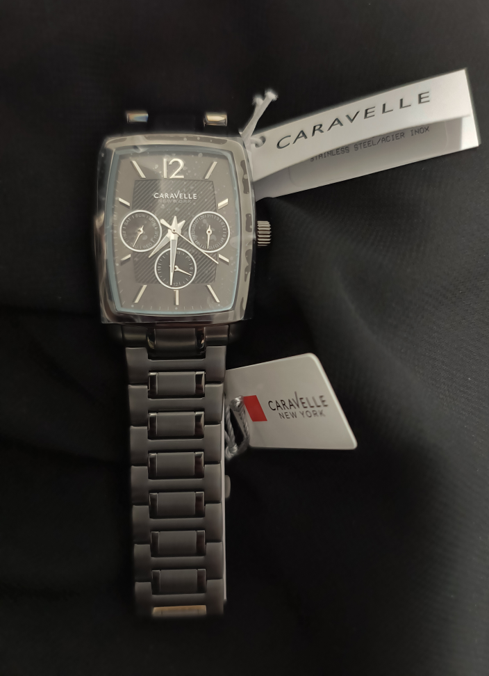 Caravelle New York Men's Black Watch