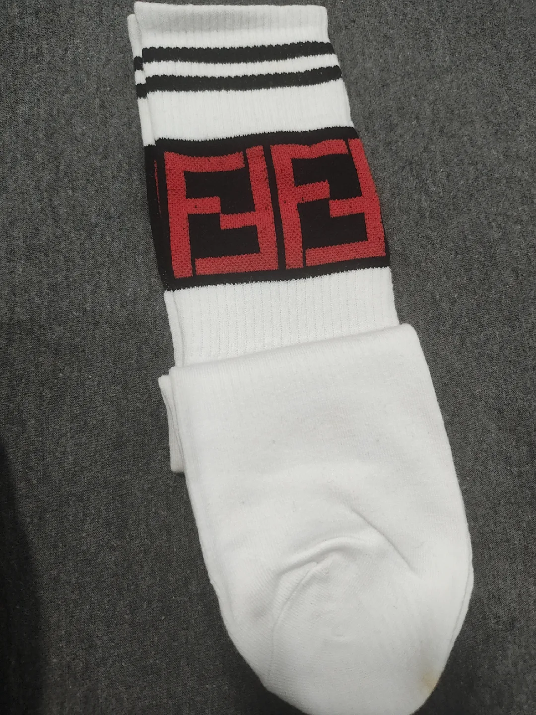 Fendi White Socks with FF Logo image indicator(2)
