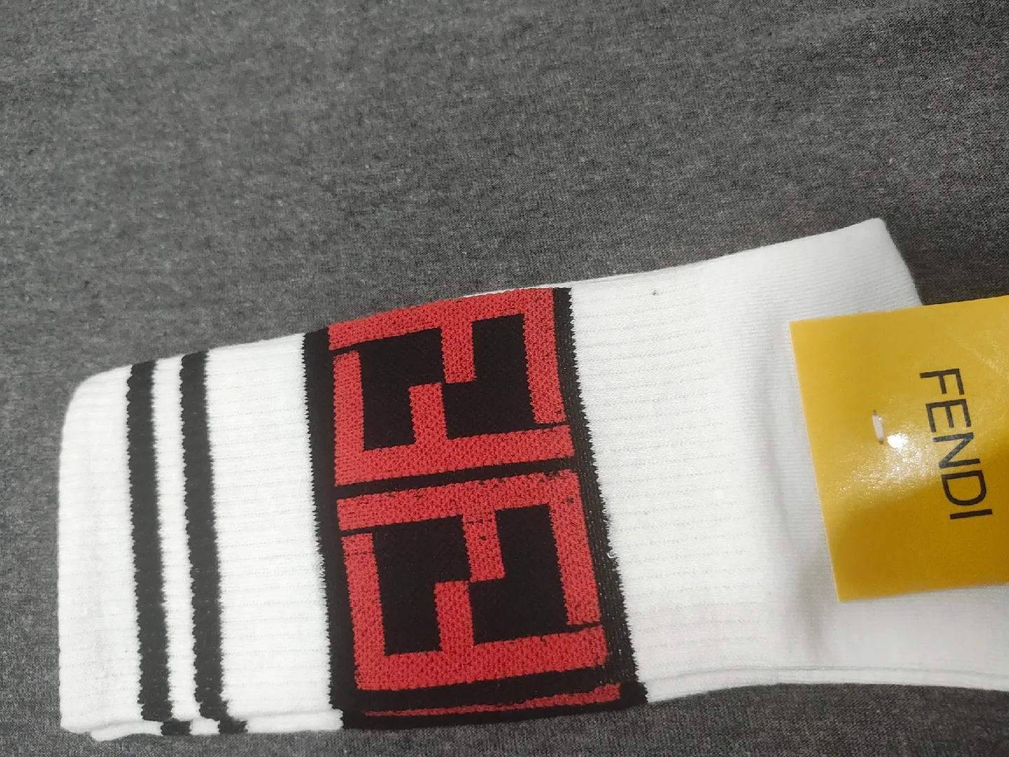 Fendi White Socks with FF Logo image indicator(3)
