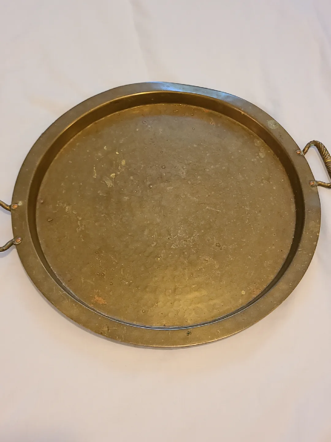 Vintage Brass Tray with Handles thumbnail