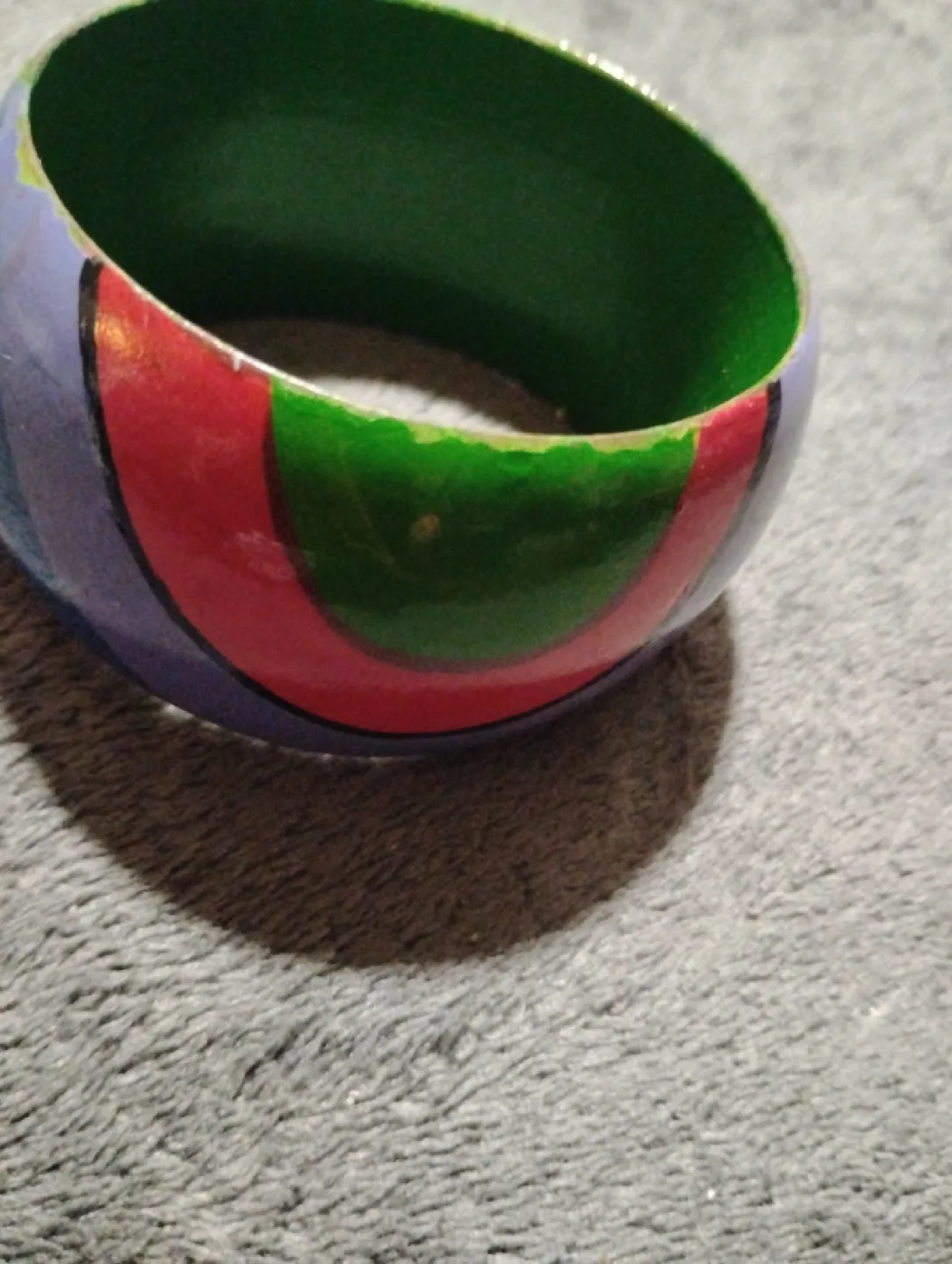 Colorful Striped Bangle Bracelet thumbnail