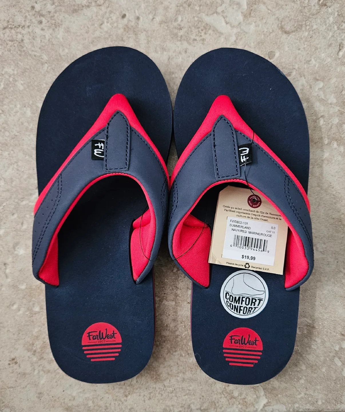 New FarWest Flip Flops - Kids Size 5 thumbnail