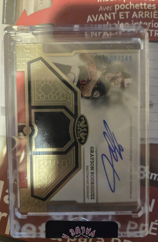 Topps Grayson Rodriguez Autographed Relic Card - photo 3
