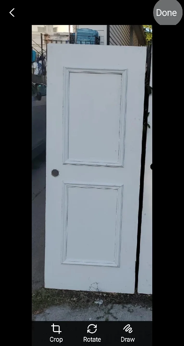 28" x 72" Heavy Solid Wooden White Door image indicator(2)