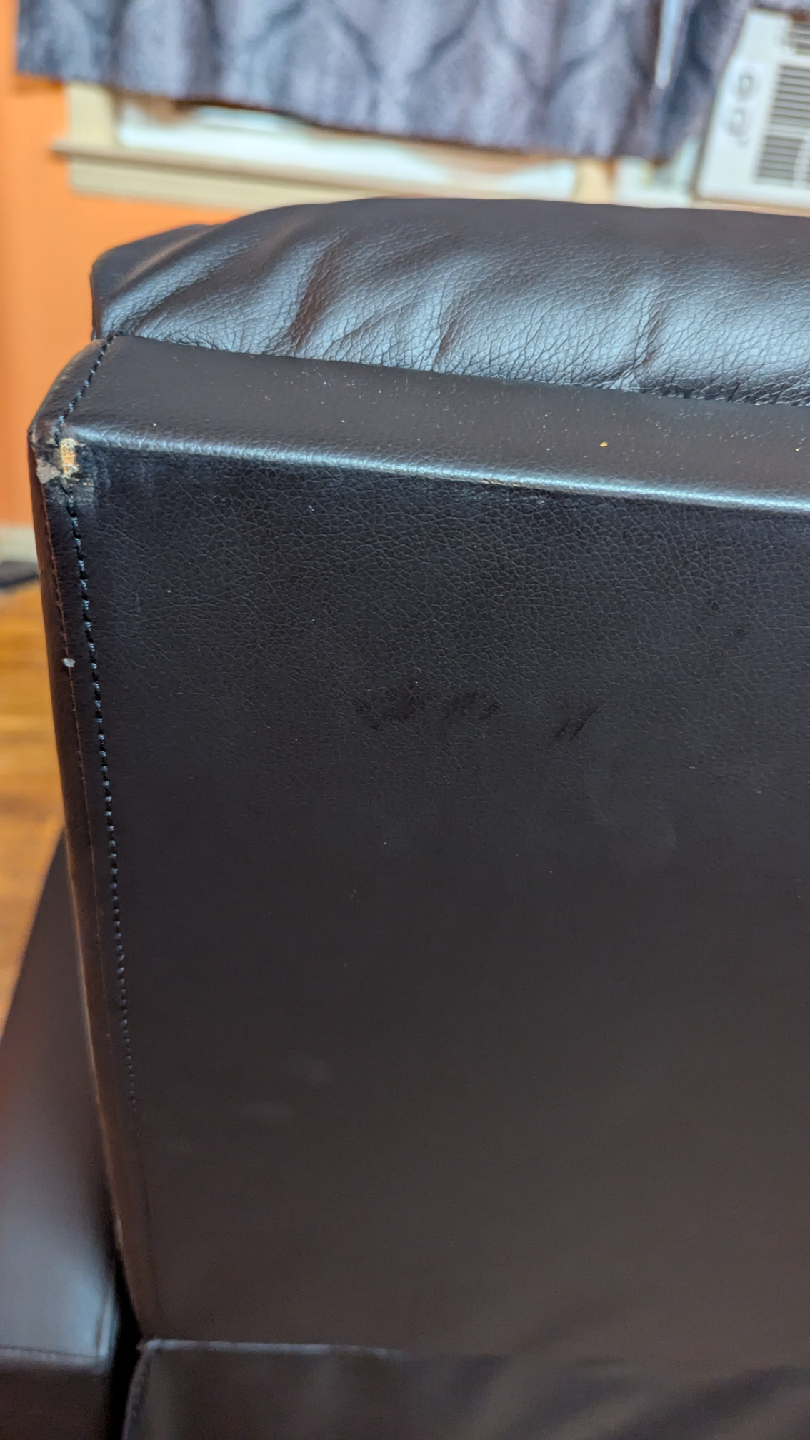 Black Leather Recliner Chair - photo 2