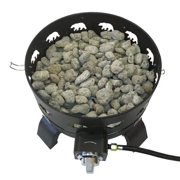 Portable Propane Fire Pit with Bear Design image indicator(3)