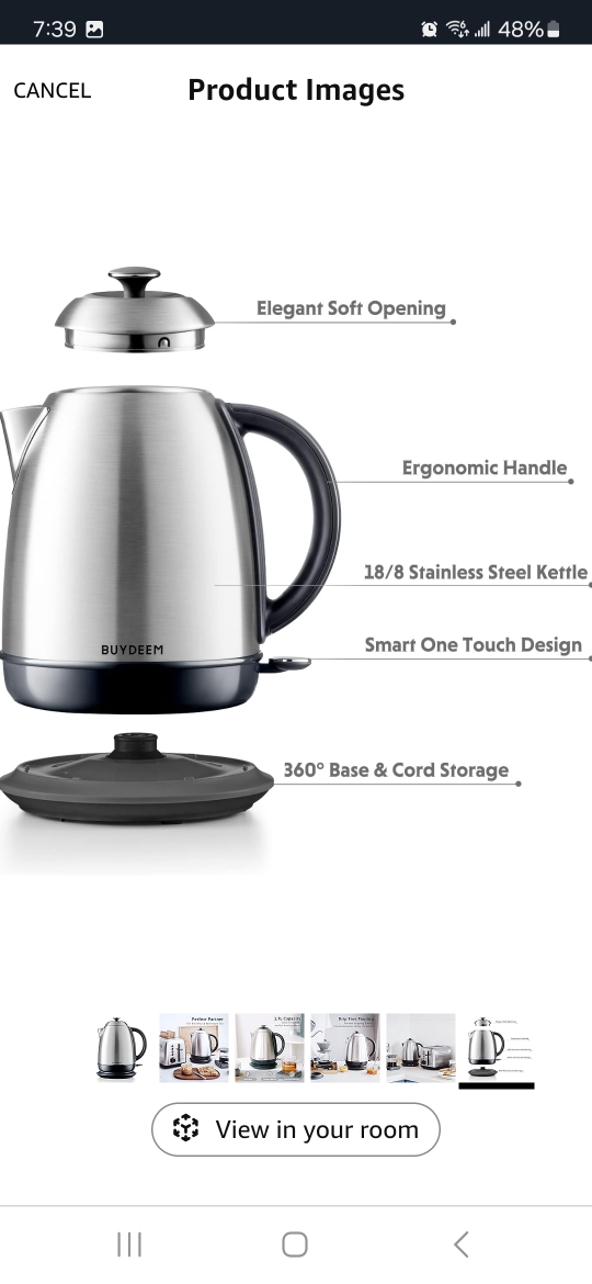 BUYDEEM K640 Electric Kettle - 1.7L Capacity