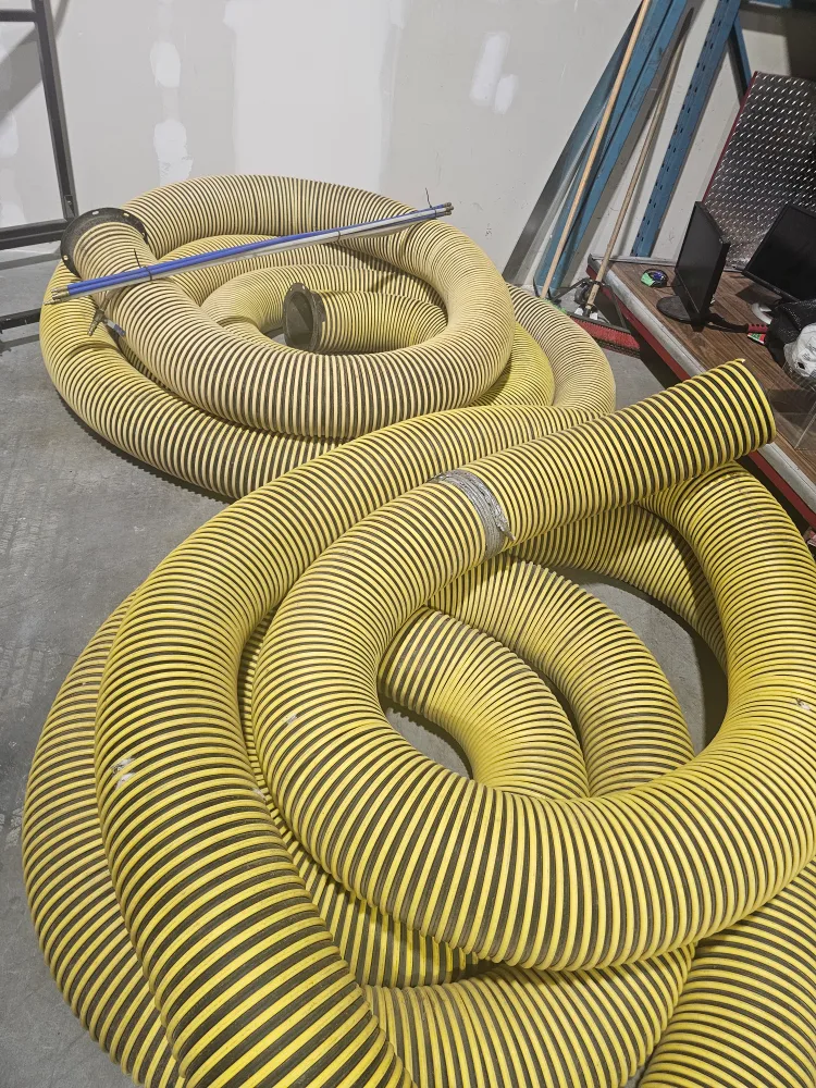8" Yellow corrugated rubber duct Hose image indicator(3)