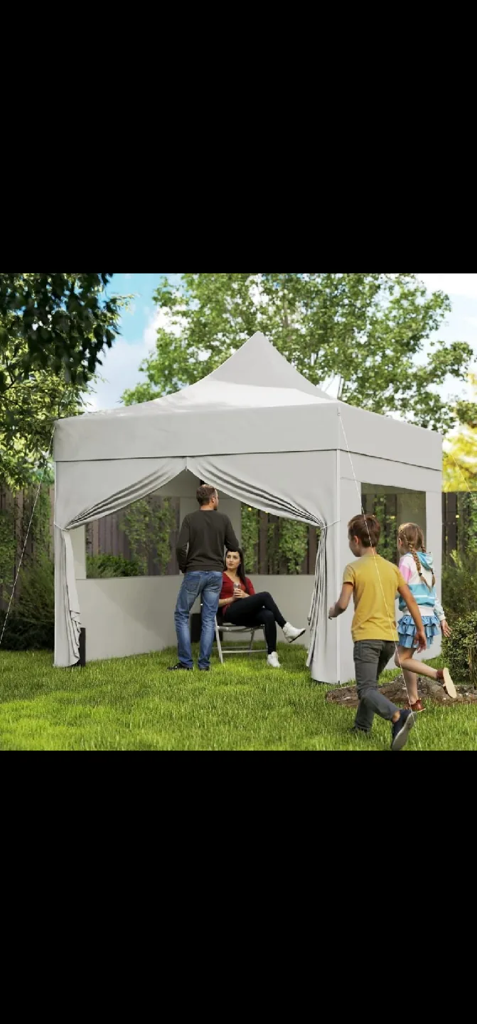 Pop-Up Canopy Tent - 10x10 ft, White thumbnail