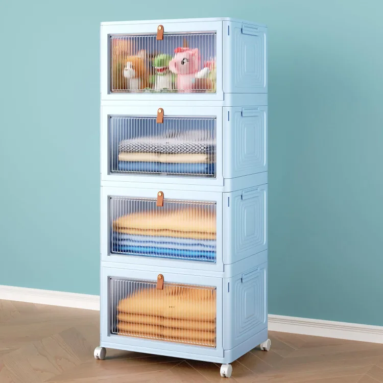 Stackable Storage Drawer Cabinet with Wheels