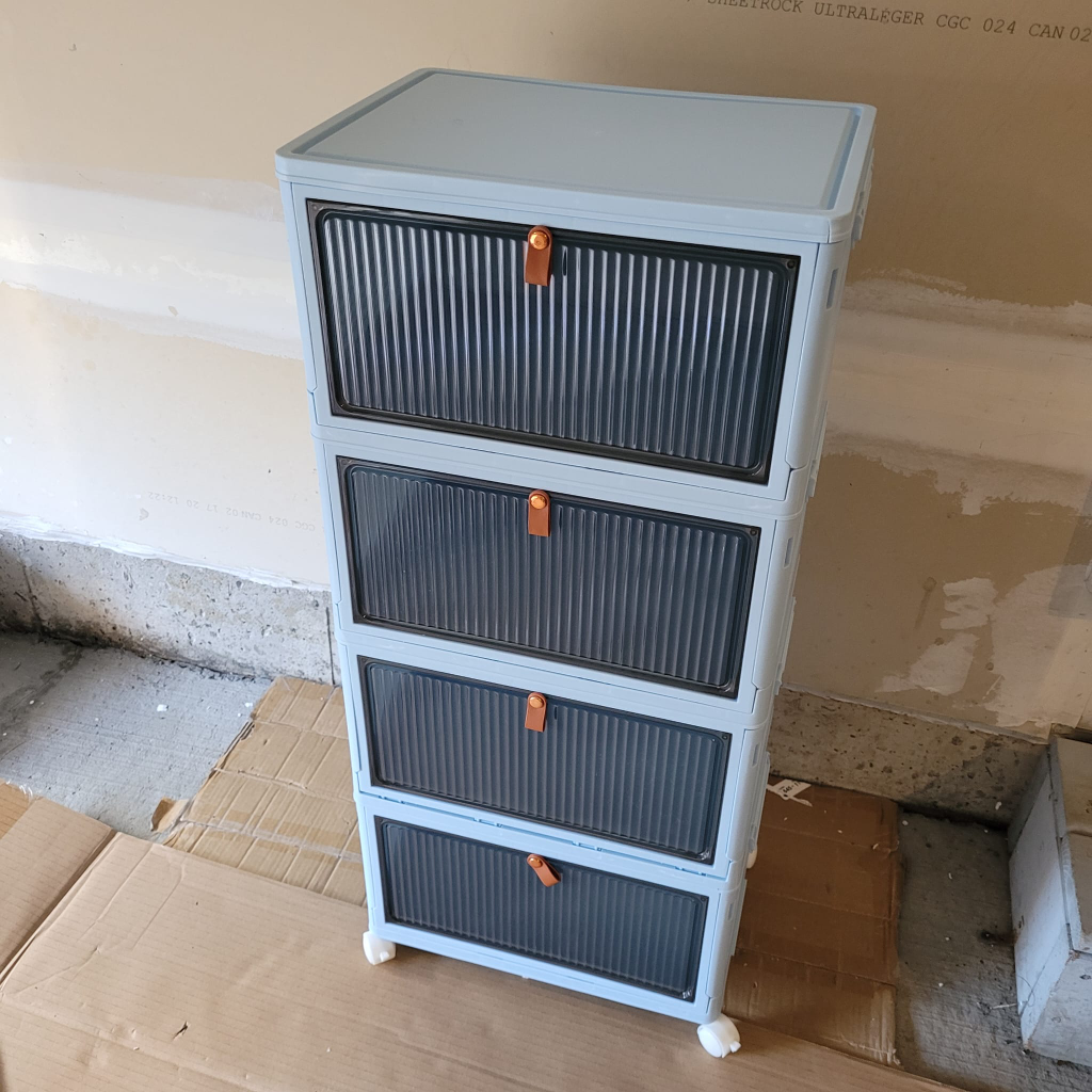 Stackable Storage Drawer Cabinet with Wheels - photo 4