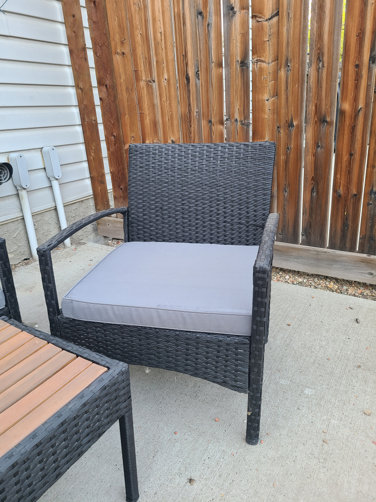 Outdoor Wicker Patio Set - Loveseat, Chairs & Table - photo 3