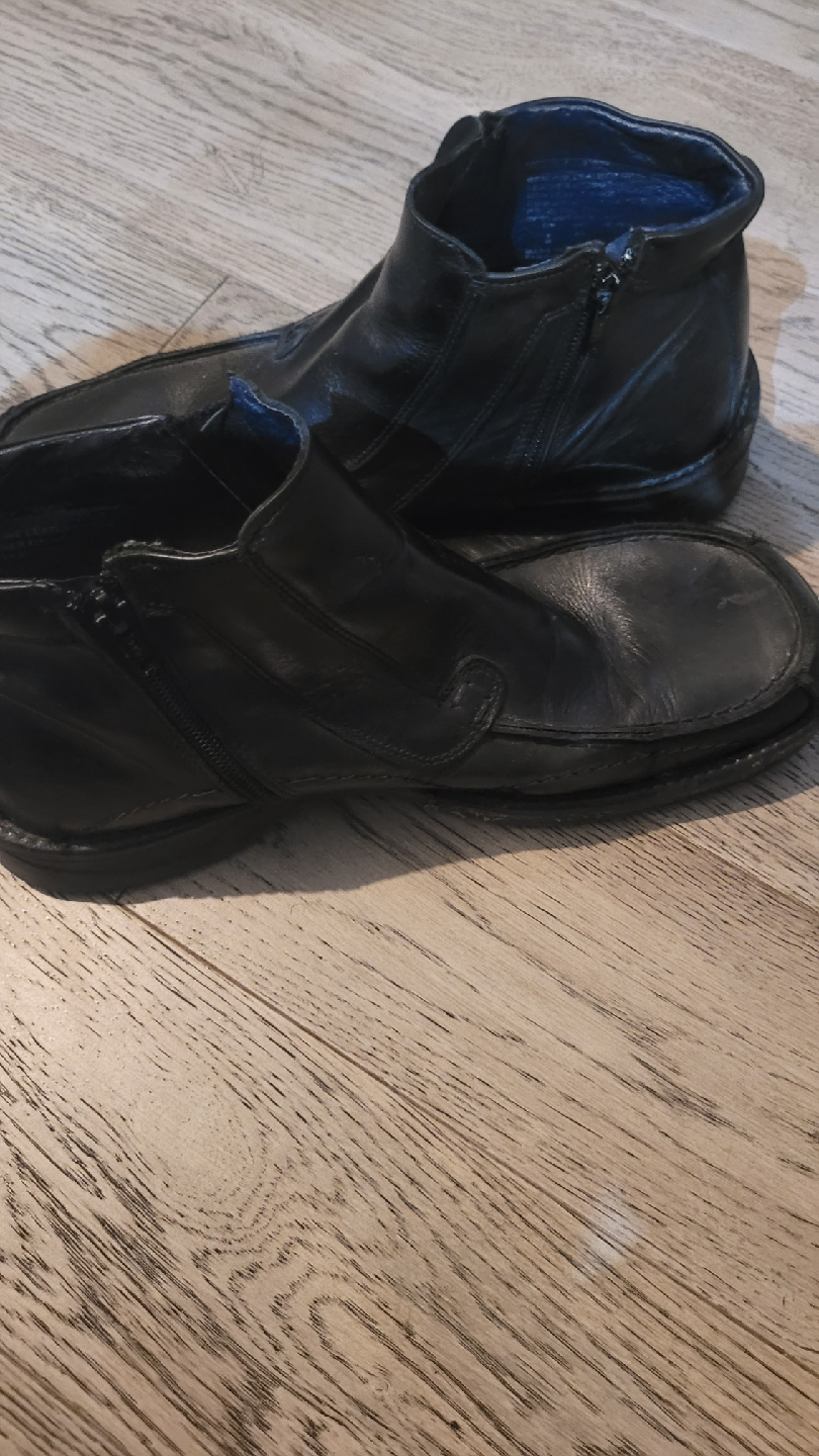Assorted Shoes - Black Boots, Brown Loafers, Blue Sneakers - photo 2
