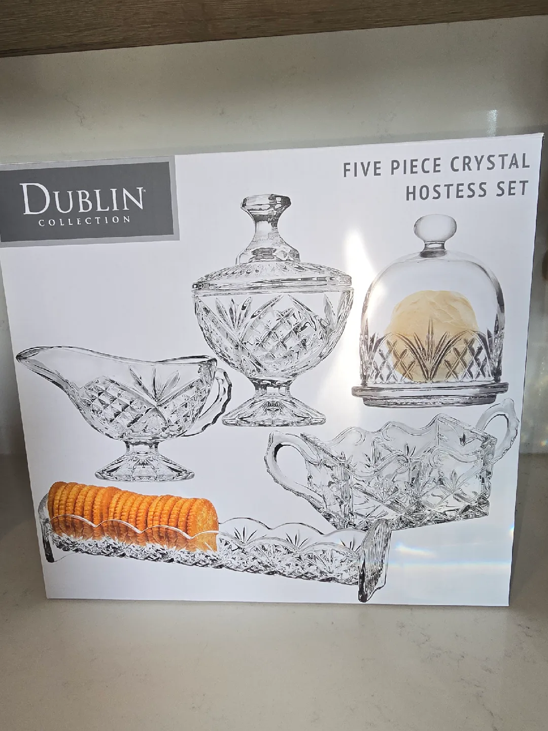 Dublin Crystal Hostess Set - 5 Piece NEW thumbnail