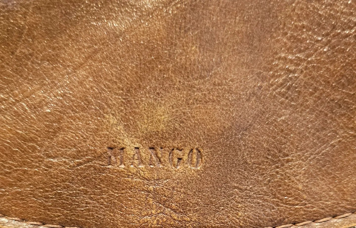 Mango Brown Leather Shoulder Bag image indicator(2)