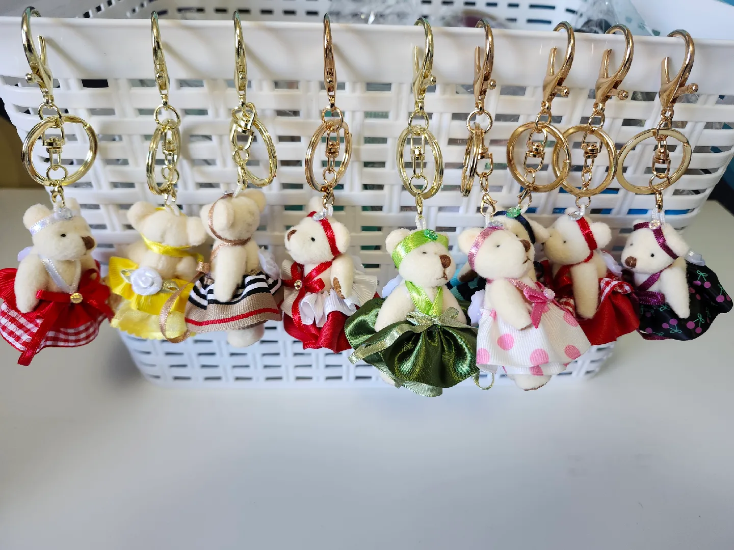 Cute Teddy Bear Keychain - Assorted Colours! image indicator(3)