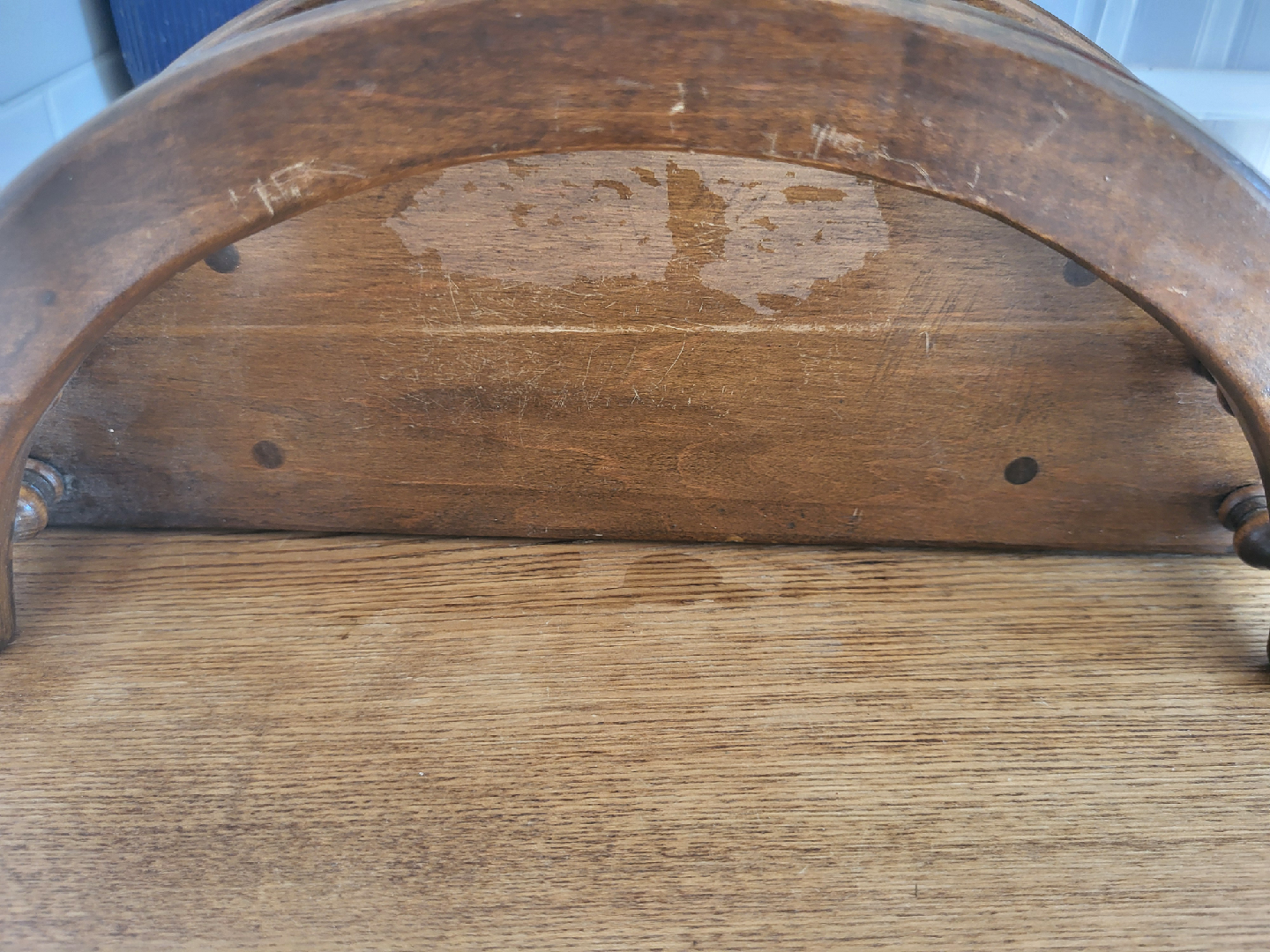 Vintage Wooden Decorative Spindle Wall Shelf - photo 2