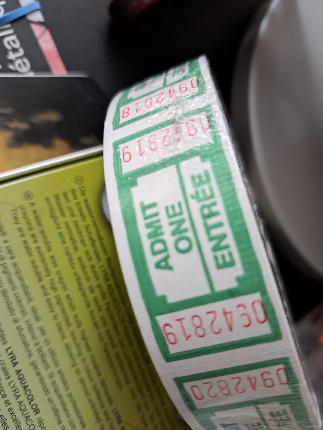 Roll of 1000 Admit One Tickets