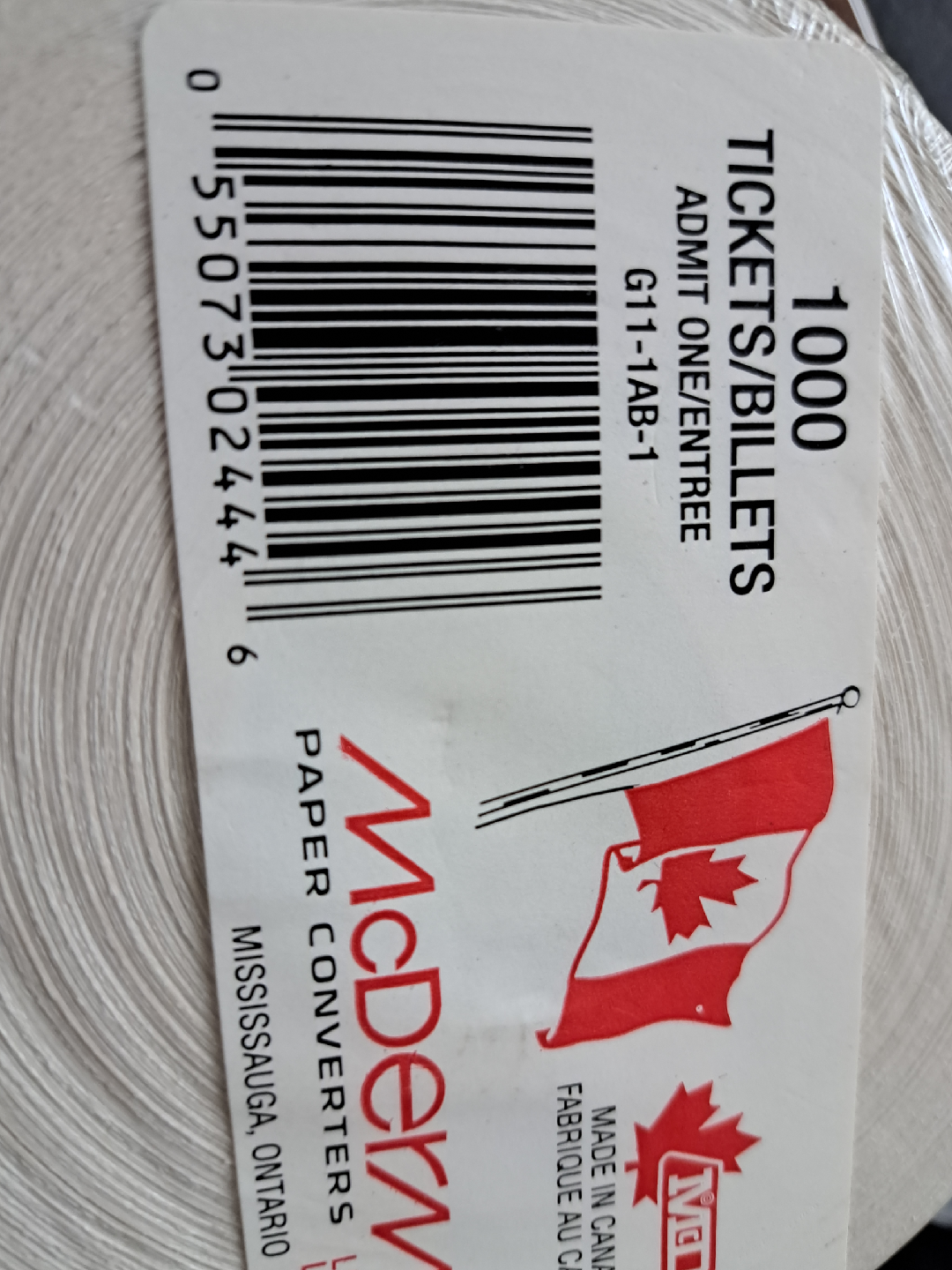 Roll of 1000 Admit One Tickets - photo 2