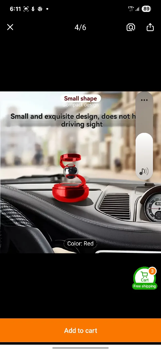 Red Car Solar Rotating Ornament, pick Scarborough or oshawa thumbnail