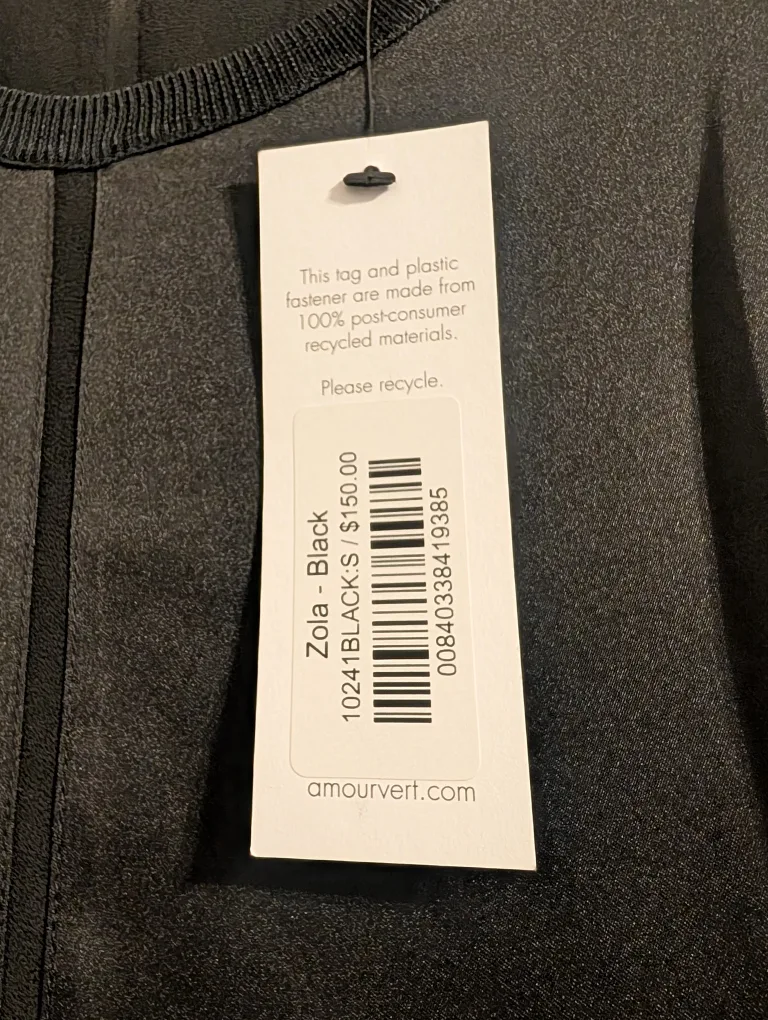 Amour Vert Zola Black Top - Size Small image indicator(5)