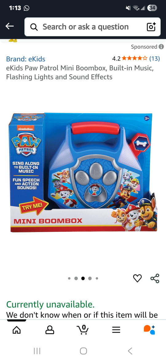 eKids Paw Patrol Mini Boombox - photo 2
