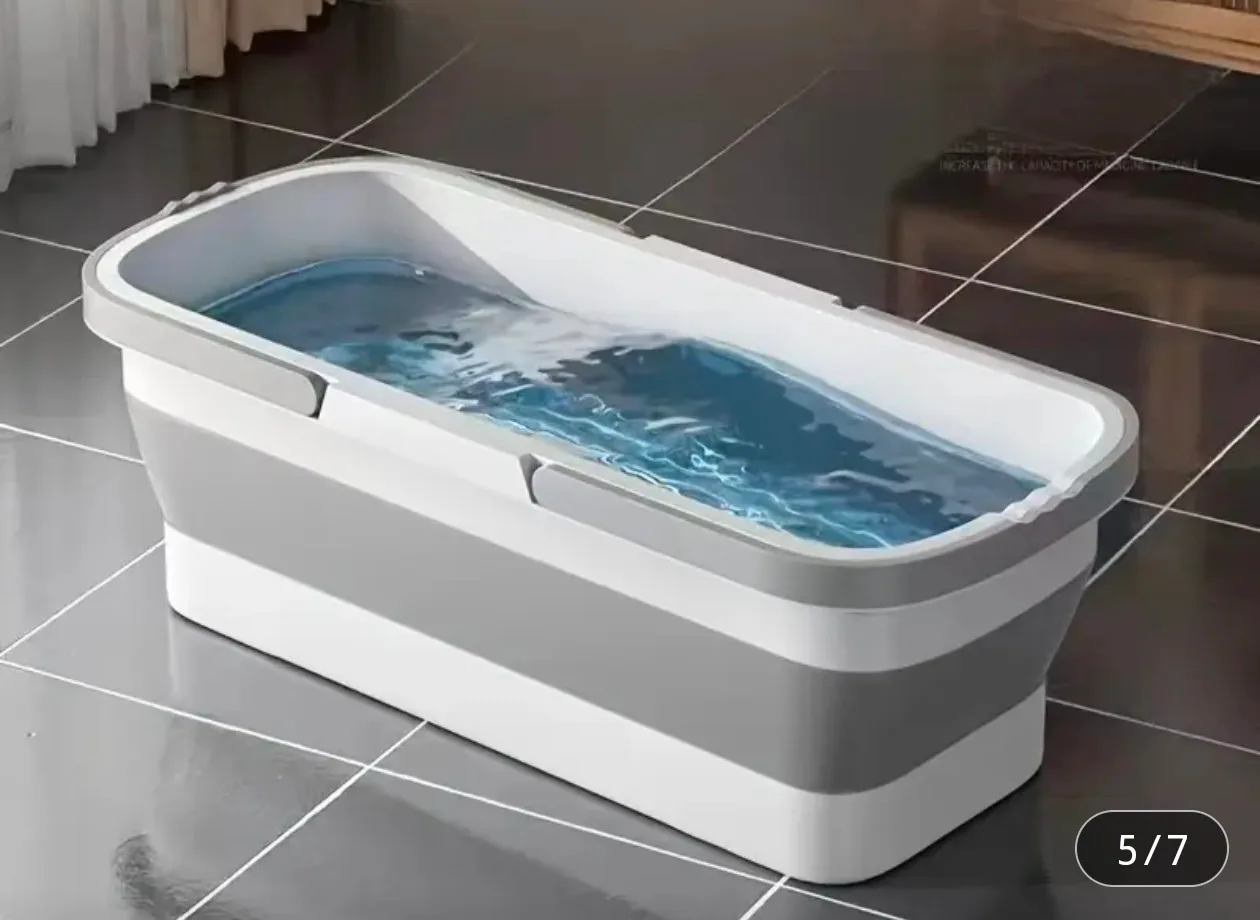 Collapsible Basin Tub - Grey and White image indicator(2)