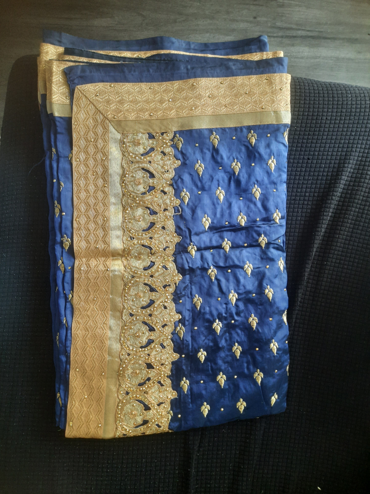 Blue & Gold Sari