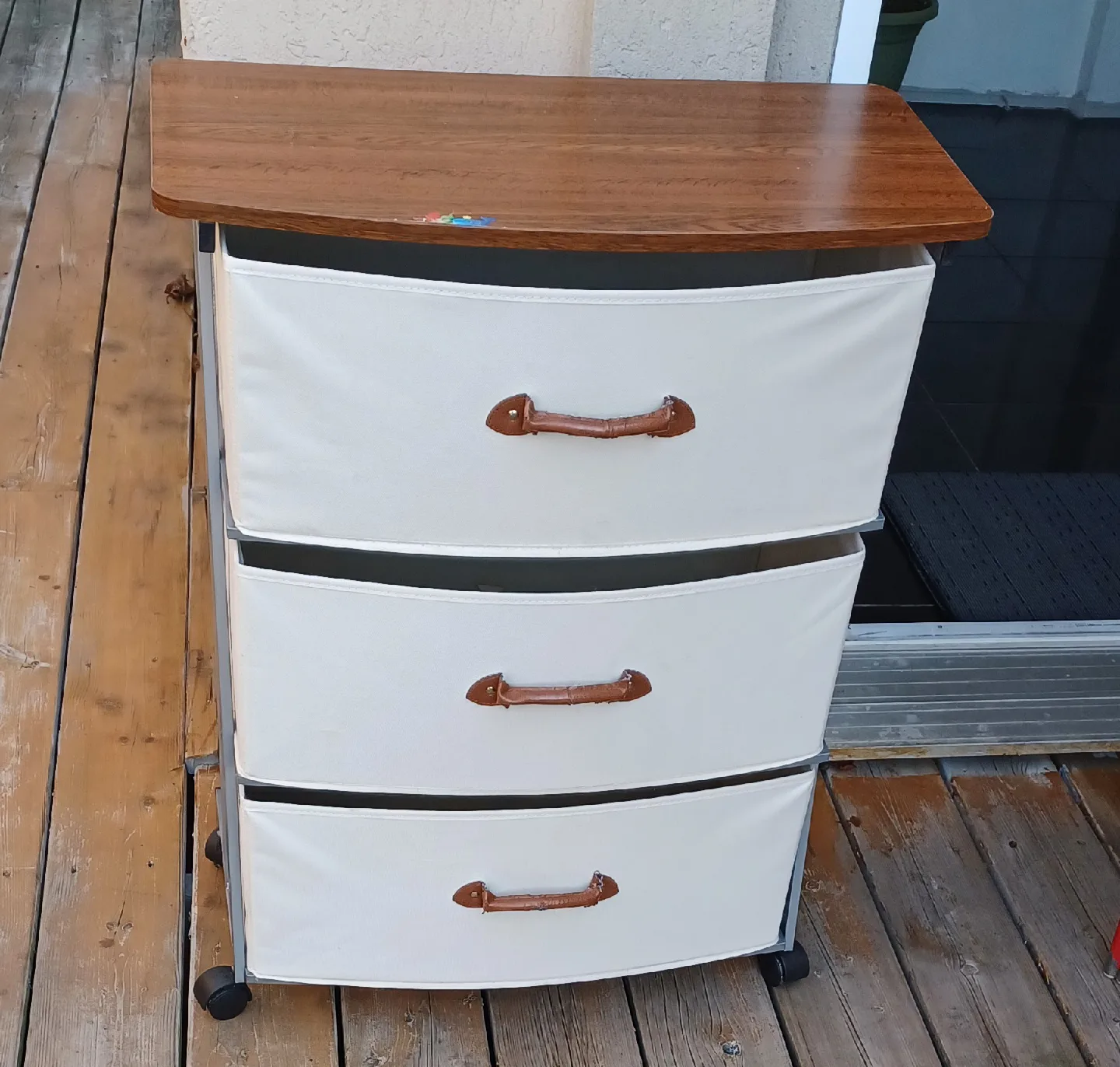 3-Drawer Storage Unit with Wooden Top image indicator(2)