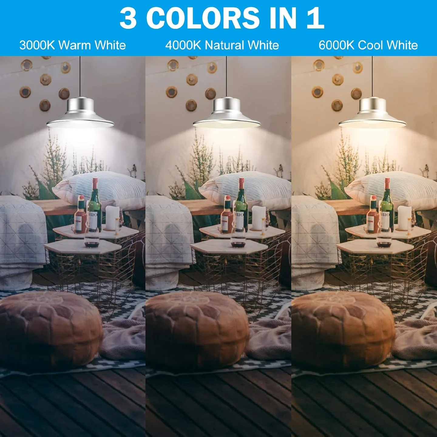 Solar Lights TS-S4402, 3 Color Modes image indicator(3)